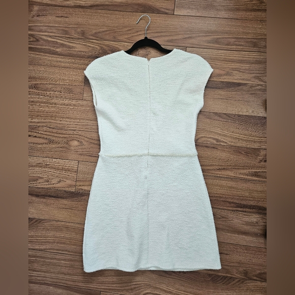 Zara Textured Cream Mini Dress - Picture 2 of 3